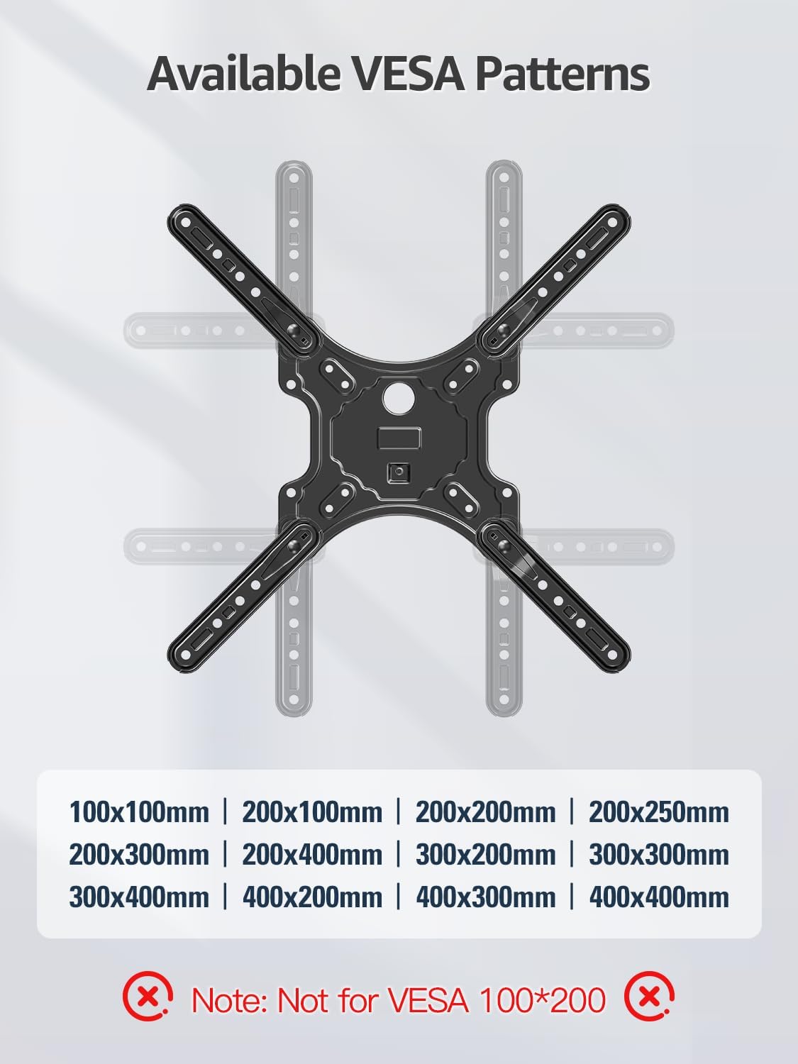 MOUNTUP Full Motion TV Wall Mount - Fits 26-60 Inch TVs | Swivel & Tilt for LED/LCD Up to 77 LBS