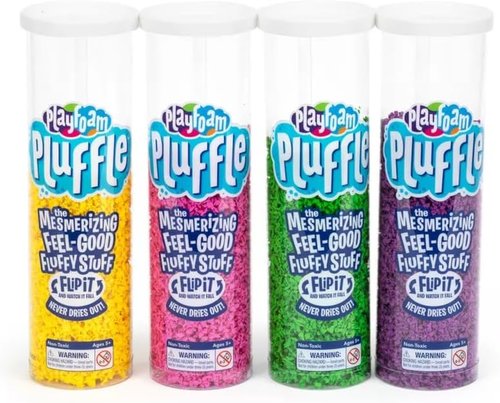 Educational Insights Pluffle® Sensory Bin Foam Set - No Mess Alternative to Sand Toys | 4-Pack for Toddlers