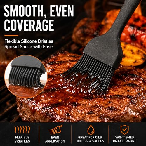 2 Pack Silicone Basting Brushes - Heat Resistant & BPA Free