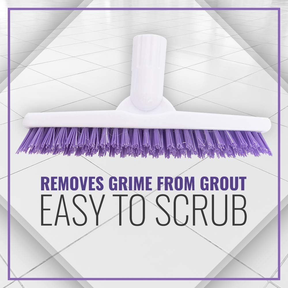 Fuller Brush Tile Grout E-Z Scrubber Complete– 9" V‑Trim Tile & Grout Brush – Deep Grime Cleaning Without Scratching – Perfect for Cleaning Hard to Reach Areas