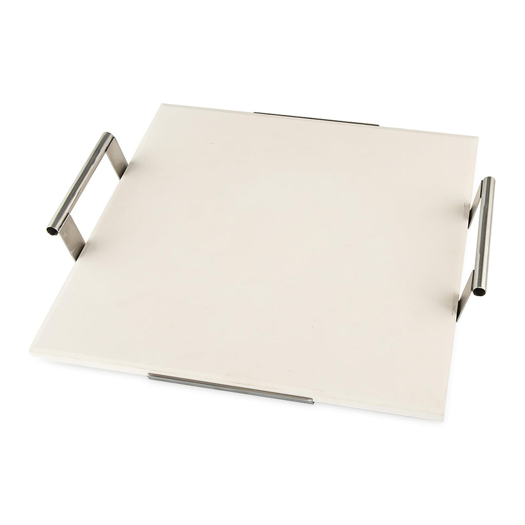 Nordic Ware 14-Inch Square Pizza and Baking Stone, Oven Safe and Grill Safe Cordierite with Stainless Holder