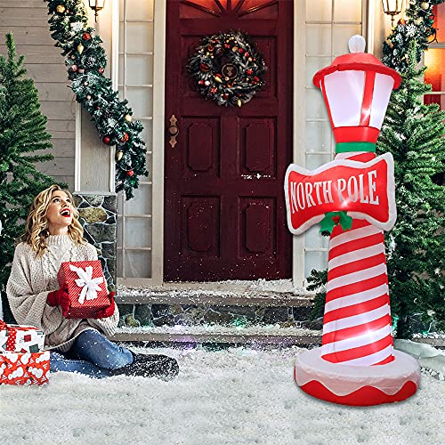 6FT Inflatable Christmas Decor with LED Lights for Yard and Lawn