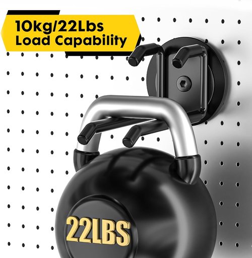 E-Blackpro Strong Magnetic Hooks - Heavy Duty 20lb Hold for Garage Utility Storage | 4 Pack for Tools & Ladders