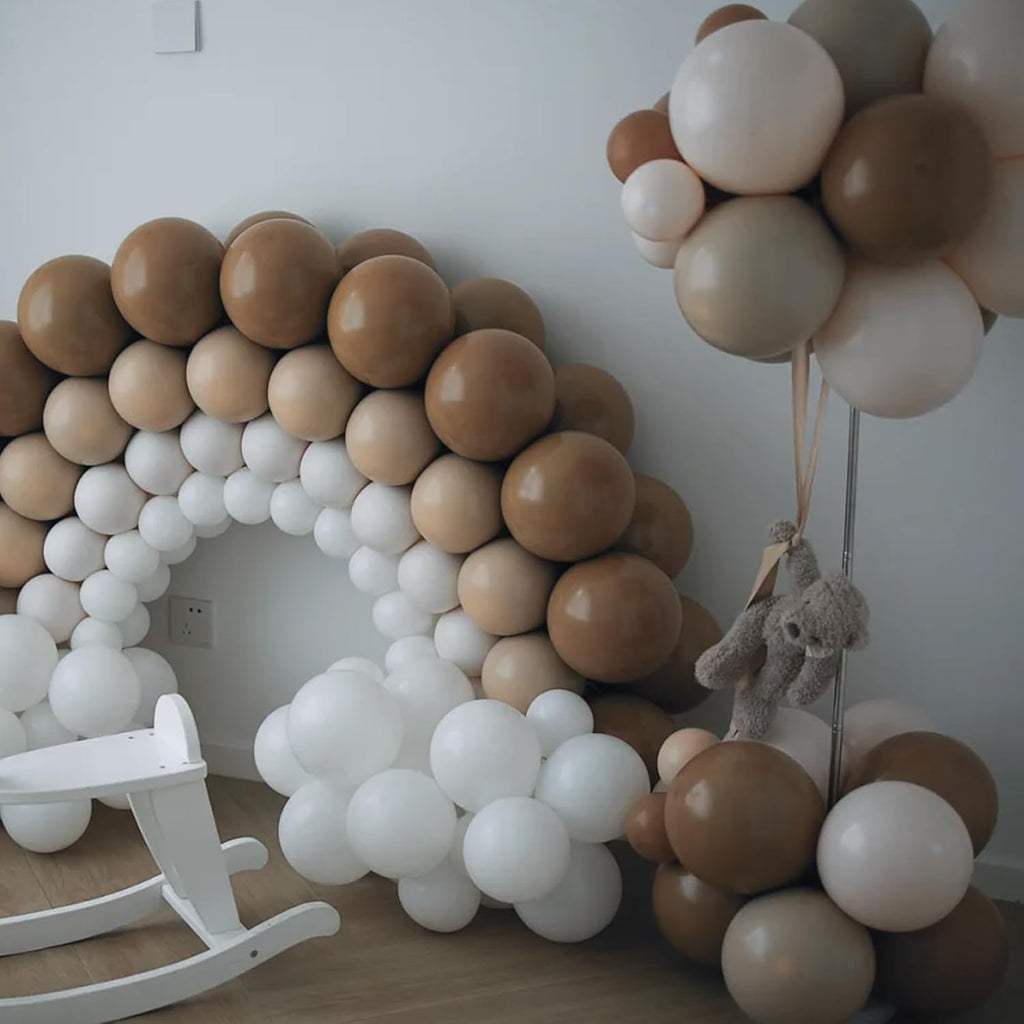 Voircoloria Brown Balloon Garland Arch Kit - 90 Pack in 18/12/10/5 Inch Sizes for Weddings, Graduations & Parties