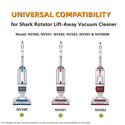JEDELEOS Brush Roller Belt Replacement - Compatible with Shark Rotator NV500 Series Vacuum Cleaners