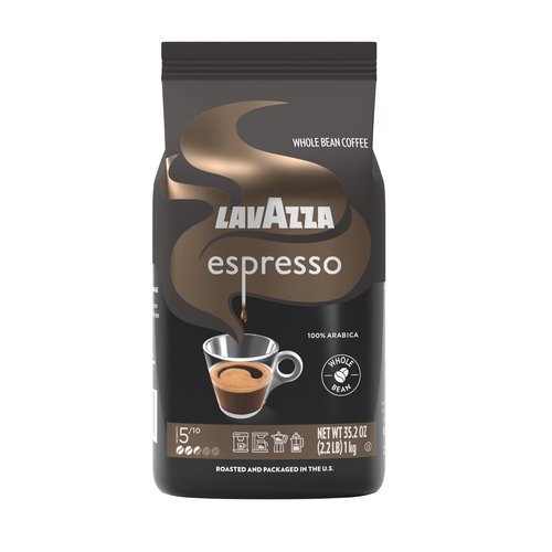 Lavazza Espresso Whole Bean Coffee - Medium Roast 100% Arabica - 2.2 lb Bag