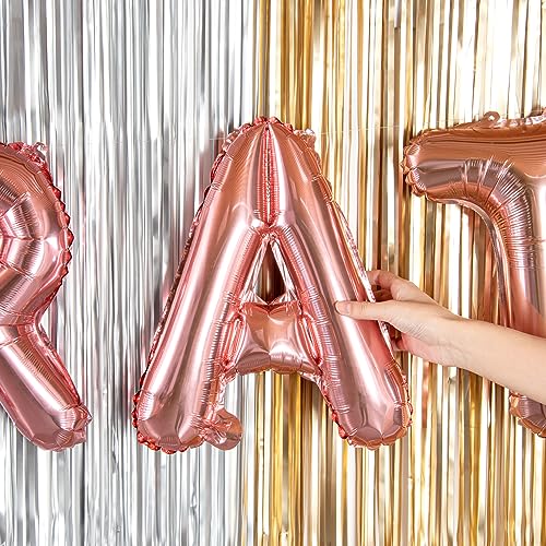 16 Inch Rose Gold Letter A Balloon - Self-Sealing Mylar Decoration