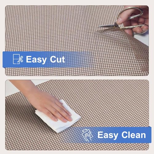 Non-Adhesive Shelf Liner for Kitchen Cabinets - 11.8 in x 9.8 ft - Wheat
