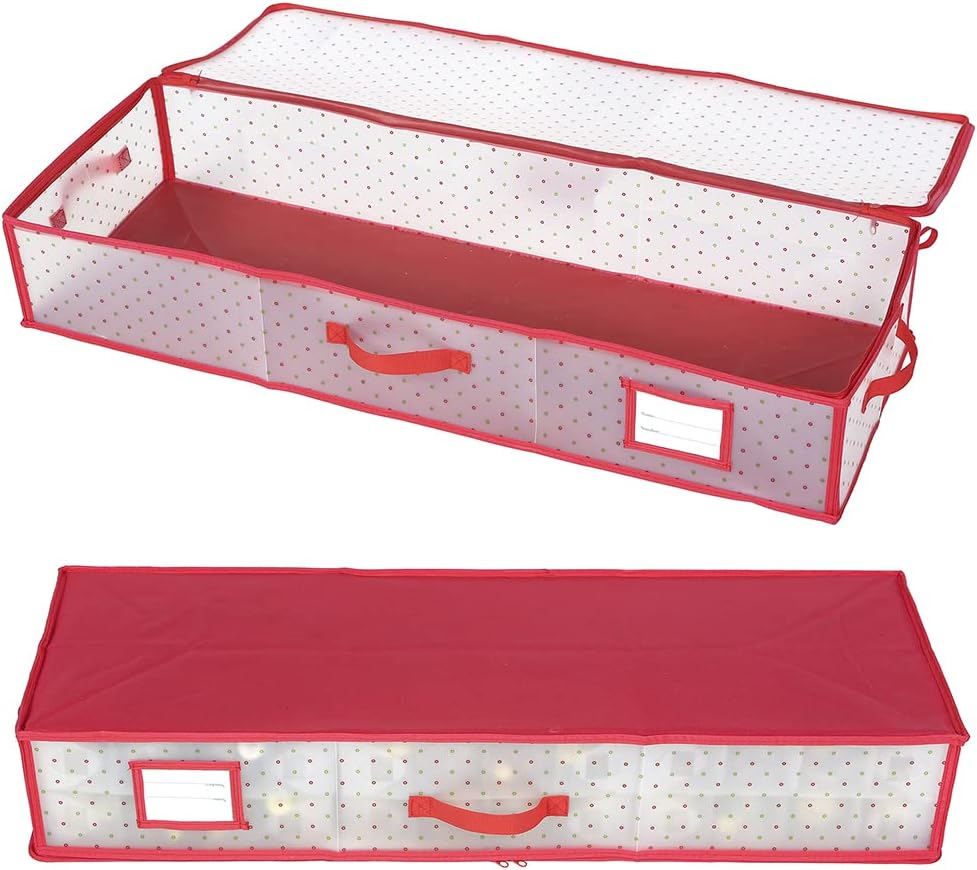 Sattiyrch Christmas Ornament Storage Box - Durable Dust-Proof Organizer with Customizable Dividers | Holds 96 Ornaments