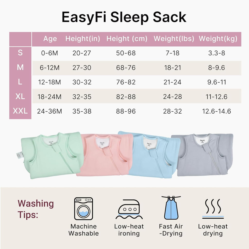 Supersoft Rayon Sleep Sack | Bamboo Toddler Wearable Blanket 1.0 Tog for 6-12 Months - Pink
