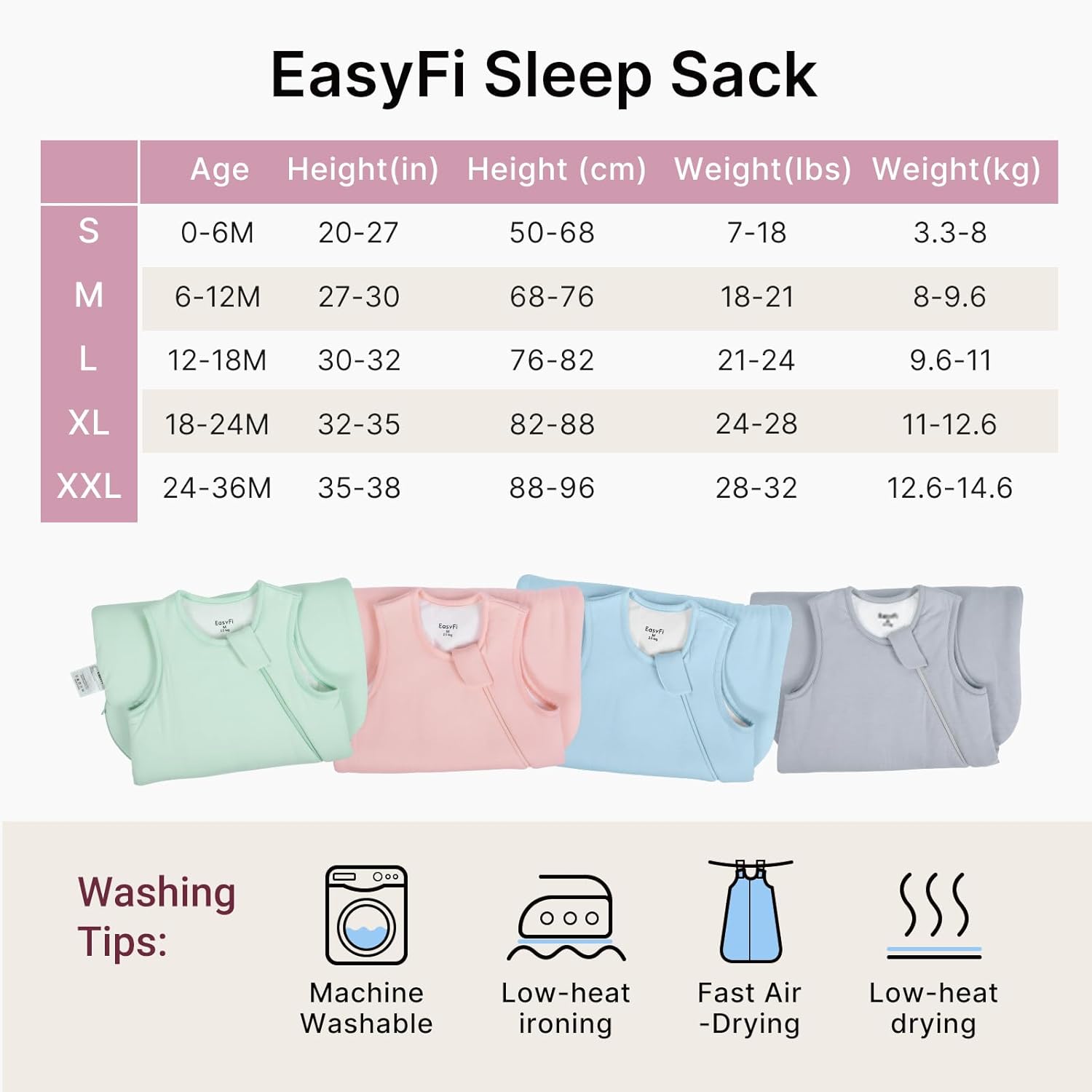 Supersoft Rayon Sleep Sack | Bamboo Toddler Wearable Blanket 1.0 Tog for 6-12 Months - Pink