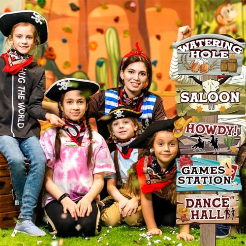 20 Western Party Decorations - Cowboy Theme Signs for Birthday