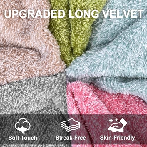 10 Pack Premium Washcloths - Soft, Highly Absorbent Fingertip Towels