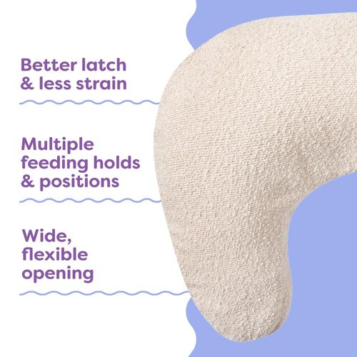 Boppy Nursing Pillow - Ergonomic Breastfeeding & Bottle Support with Water-Repellent Cover | Oatmeal Boucle