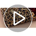 Leopard Print Christmas Tree Skirt 40 Inch Burgundy Velvet Holiday Decor