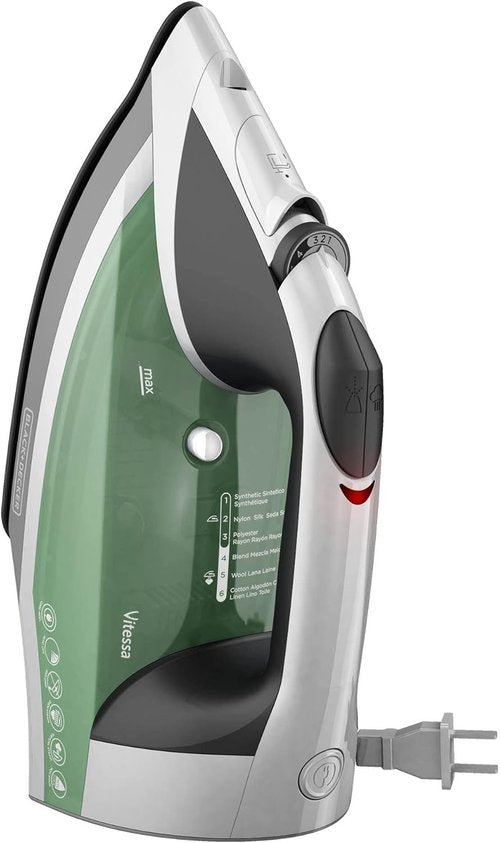 BLACK+DECKER Vitessa Advanced Steam Iron - Even Steam Nonstick Soleplate, Auto Shutoff, Green
