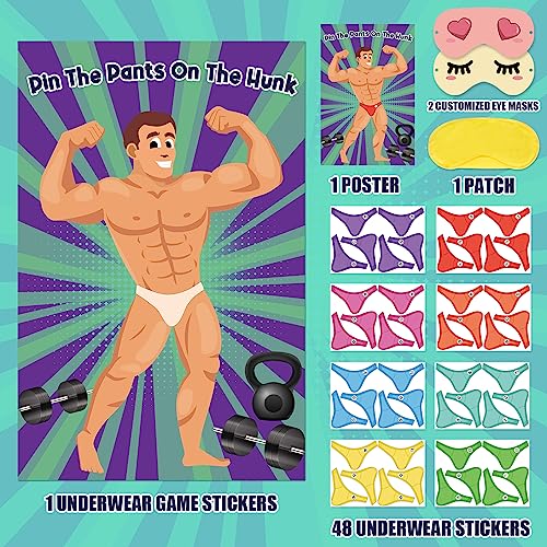 Pin The Pants On The Hunk Game for Bridal Shower & Bachelorette Party