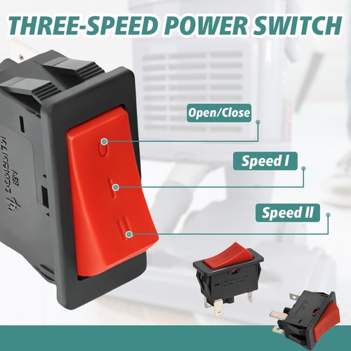 2-Pack 3-Way Power Switch for Lift-Away Vacuums, Compatible with Shark Navigator Lift-Away Upright Models NV22, NV26,NV351,NV352, NV355,NV356E,NV357,NV360,NV60,NV70,NV95,UV400,UV410,UV420,UV440,UV540