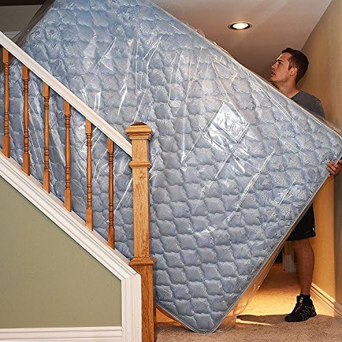 ComfortHome Mattress Bag - Durable Moving & Storage Solution | Twin & Full Size, 2 Pack Clear