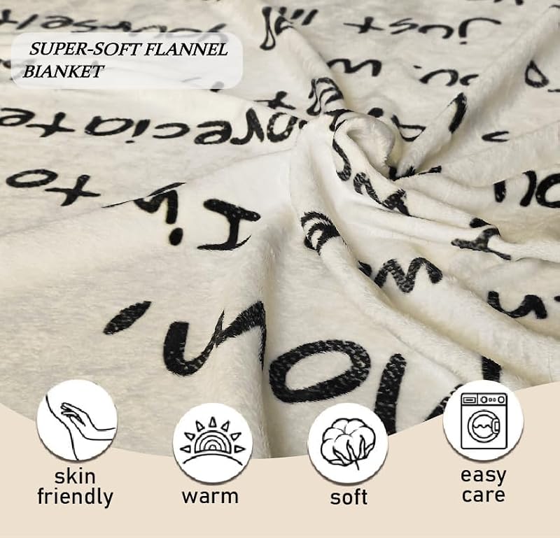 Super Soft Flannel Throw Blanket for Mom - 60x50 Inch Gift