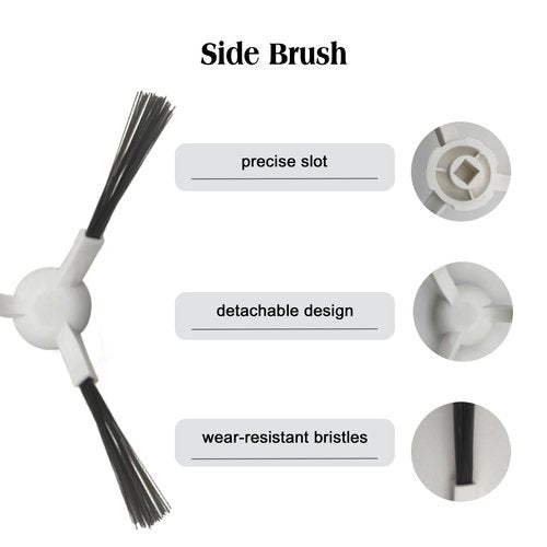19Pcs Replacement Accessories for Dreame L20 Ultra Vacuum/ L30 Ultra Robot Vacuum,1Rubber Main Brush,4Mop Pads, 6Dust Bag,2Filters,4Side Brush