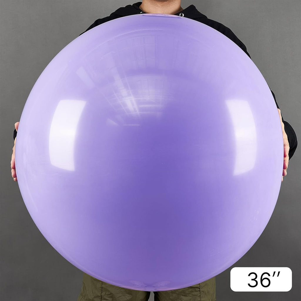 PartyWoo Lavender Balloons - 36 Inch Light Pastel Purple Latex Helium Balloons for Celebrations