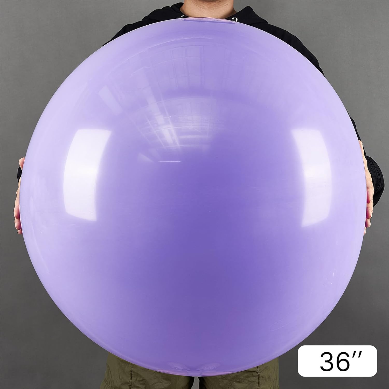 PartyWoo Lavender Balloons - 36 Inch Light Pastel Purple Latex Helium Balloons for Celebrations