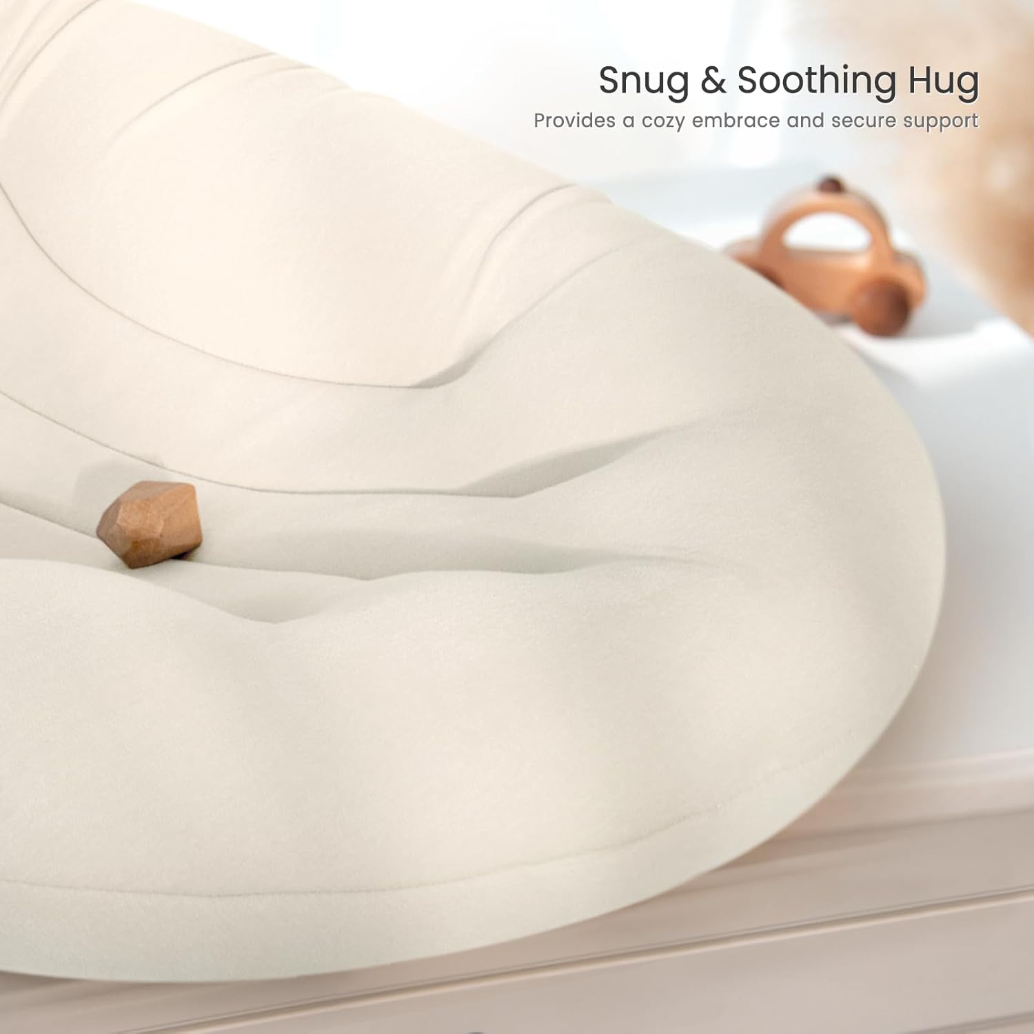 Skiennix Baby Lounger - Portable Lightweight Pillow for Tummy Time & Diaper Changes | Skin-Friendly for 0-12 Months
