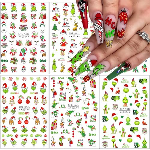 Christmas Nail Art Stickers 3D Self-Adhesive Winter Xmas Decals
