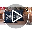 Emvency Christmas Snow Throw Pillow Covers, 20x20 Inch, Set of 2
