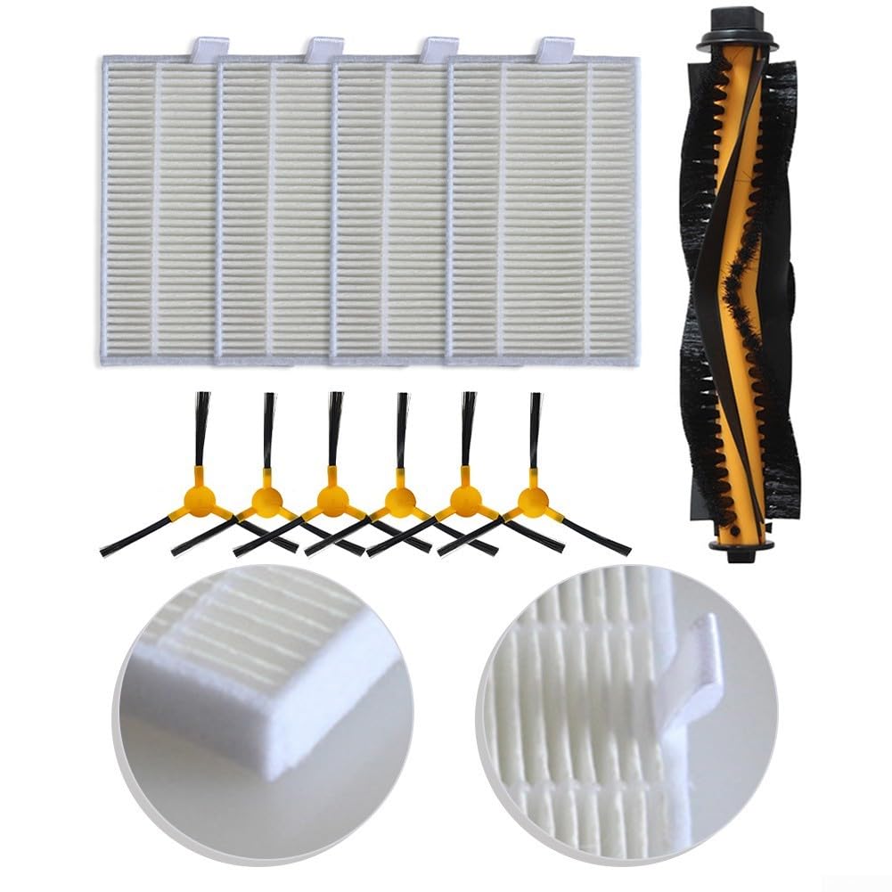 Vacuum Replacement Parts for bObsweep PetHair for SLAM Robot Vacuum Cleaner, Robotic Vacuum Cleaner Spare Accessories, Robot Vacuum Cleaner Parts Set Includes, Mop Cloths, Side Brushes