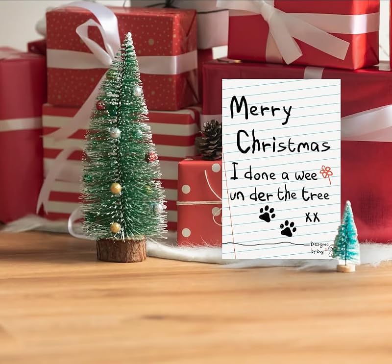 Funny Dog Christmas Card - Merry Christmas Greeting Card for Dog Lovers