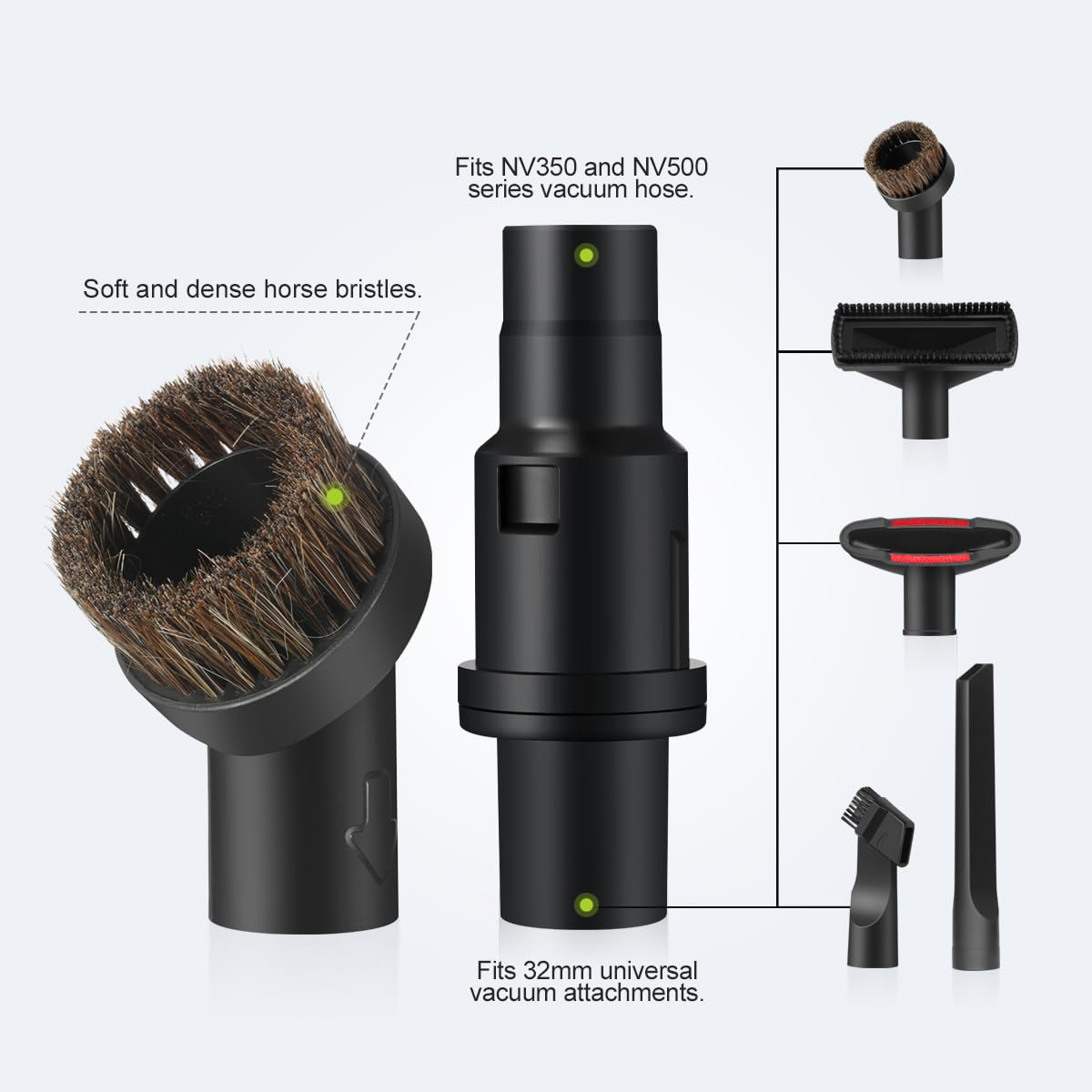 LANMU Vacuum Attachments Compatible with Shark Navigator NV350 NV351 NV352 NV356E and Rotator NV500 NV501 Series Lift-Away Upright Vacuum, Crevice Tool Vacuum Accessories & Brushes