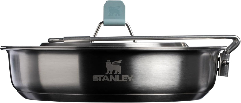 Stanley Wildfare Core 12-Piece Stainless Steel Cook Set - 1 Qt Fry Pan with Fold & Lock Handle | Camping Essentials