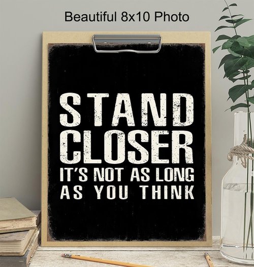 Funny Quotes Bathroom Posters by Rustic Typography | Black & White Wall Art for Men’s Bath