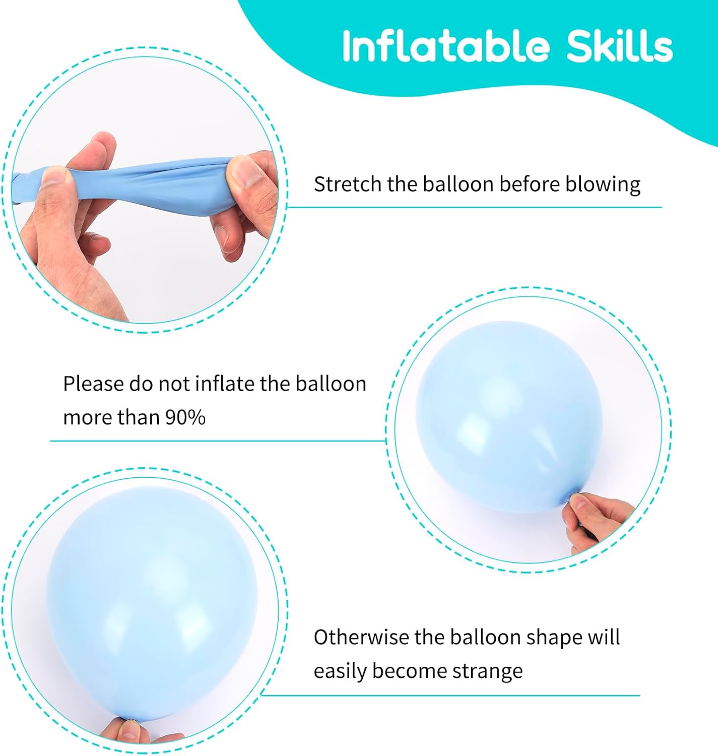 RUBFAC Blue & Green Balloons - 129pcs in 5-18 Inch Sizes for Garland & Arch | Perfect for Parties & Events