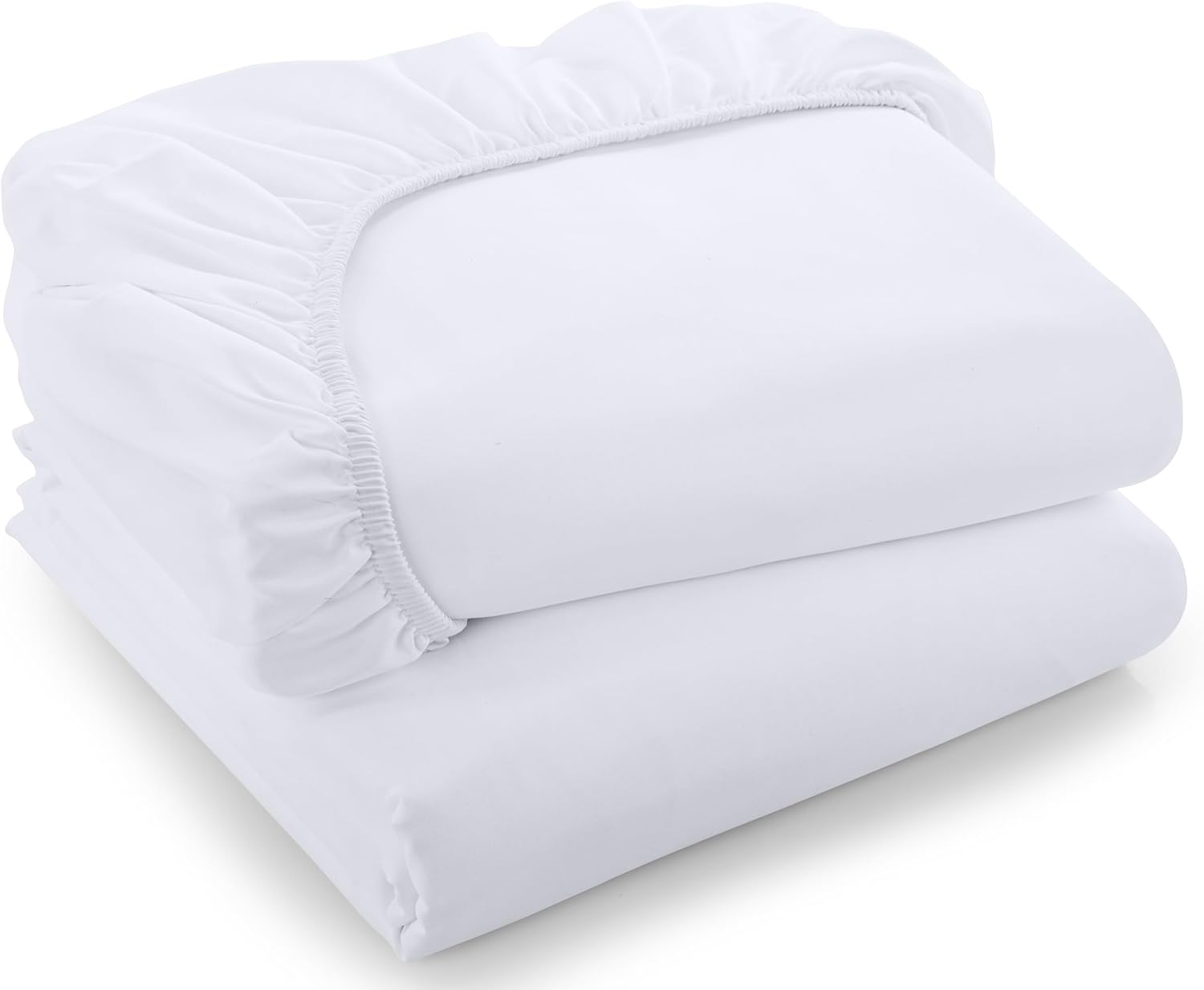 Utopia Bedding Fitted Sheet Set - Soft Brushed Microfiber with Deep Pockets | 2-Pack, Full Size, White