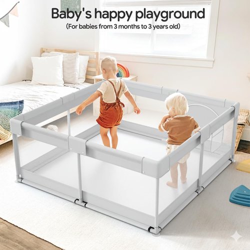 Fodoss Baby Playpen - Extra Large Toddler Play Yard for Apartments | Safe Activity Fence