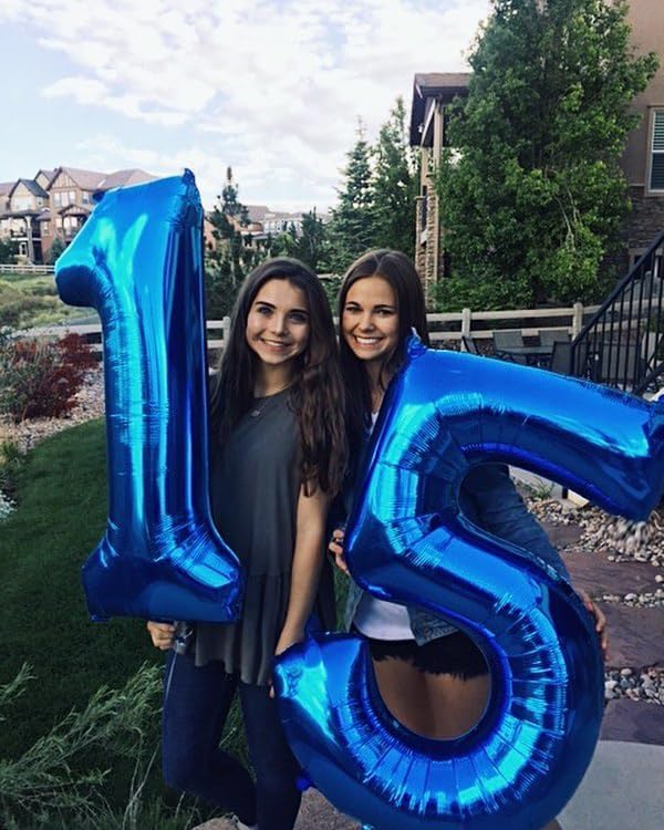 Number 15 Balloon by [Brand Name] - 40-Inch Navy Blue Birthday Decoration for 15th Celebration