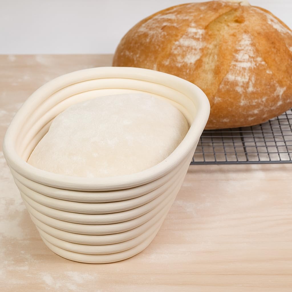 Saint Germain Bakery Premium Round Bread Banneton Basket - Ideal Proofing Basket for Artisan Bread (10 Inch)
