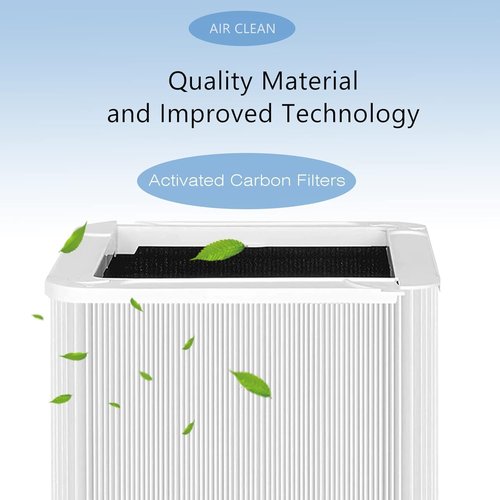 211+ Auto Replacement Filter Compatible with Blueair Blue Pure 211+ Auto Air Cleaner Purifier, Foldable Particle and Activated Carbon Replacement Filter, 2 Pack