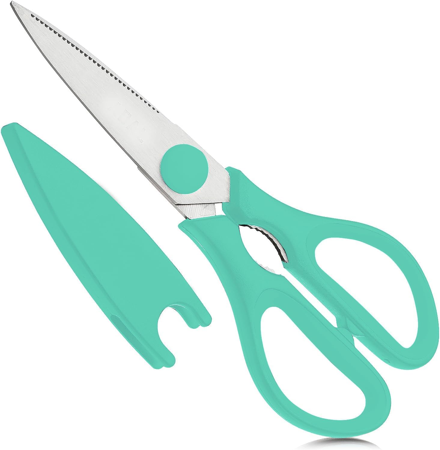Rainspire Premium Kitchen Scissors - Heavy Duty All-Purpose Shears | Dishwasher Safe, Mint Green