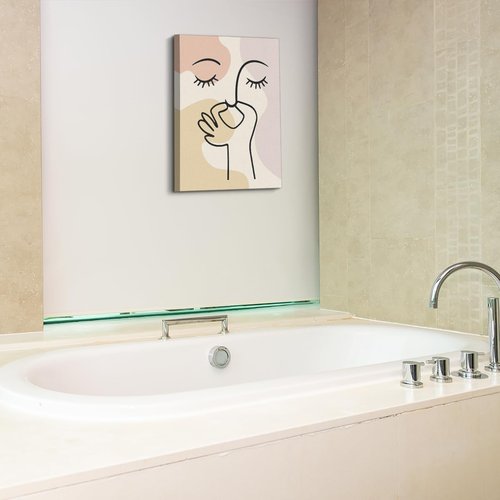 Funny Boho Wall Art by [Brand Name] - Humorous Bathroom Decor Canvas | Abstract Minimalist Design, 11.4"x15"