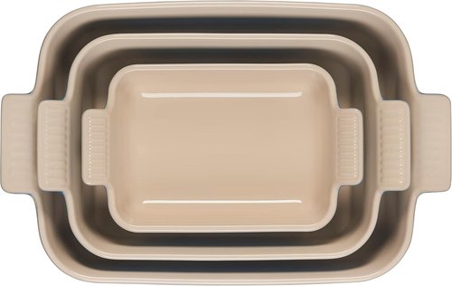 Le Creuset Stoneware Heritage Set - 3 Rectangular Baking Dishes in Marseille Color