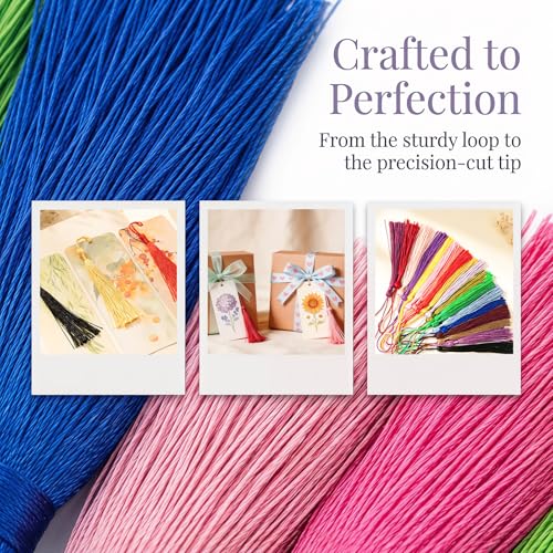 Youbay Black Tassels for Bookmarks and DIY Crafts - 100pcs