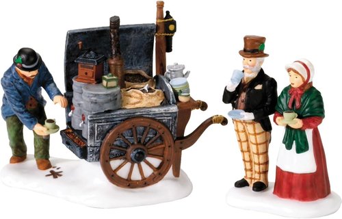 Department 56 Dickens' Village | Coffee Stall Building & Accessory Figurine Set - 2.5 Inch