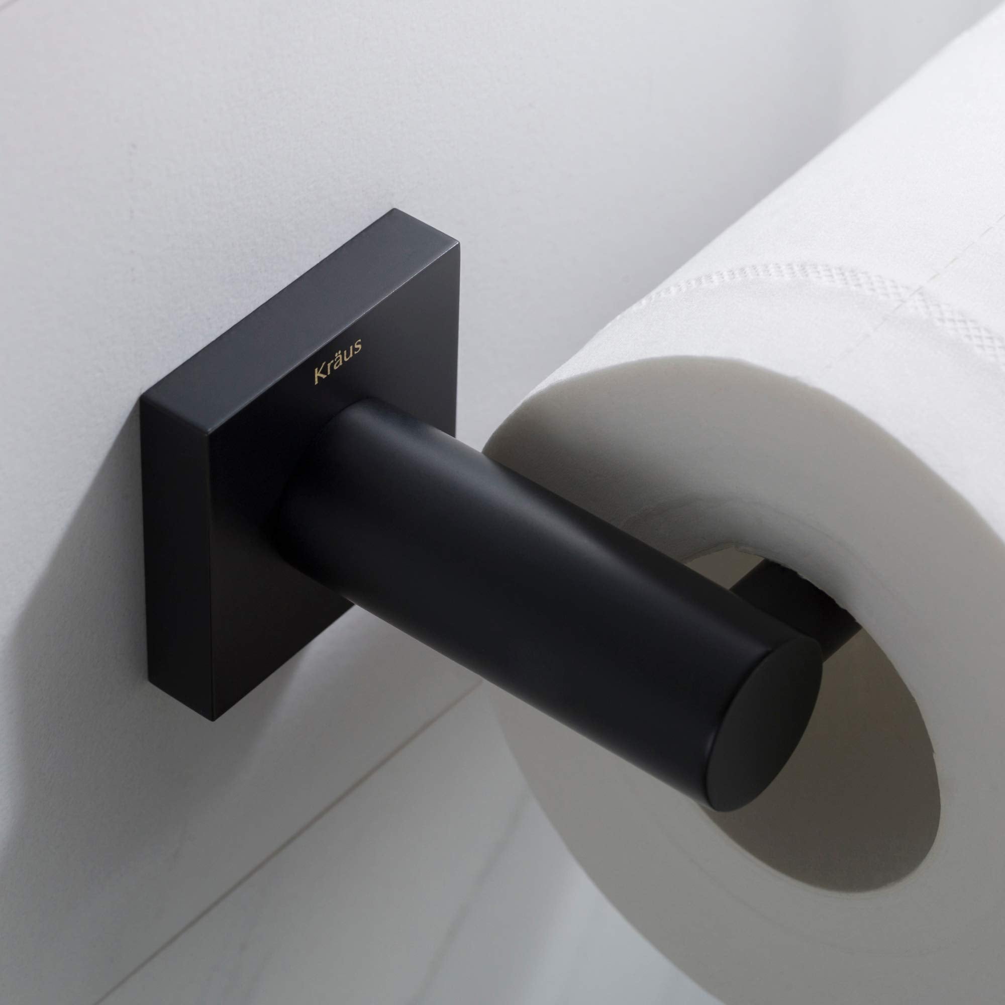KRAUS Ventus Bathroom Toilet Paper Holder, Matte Black Finish, KEA-17729MB