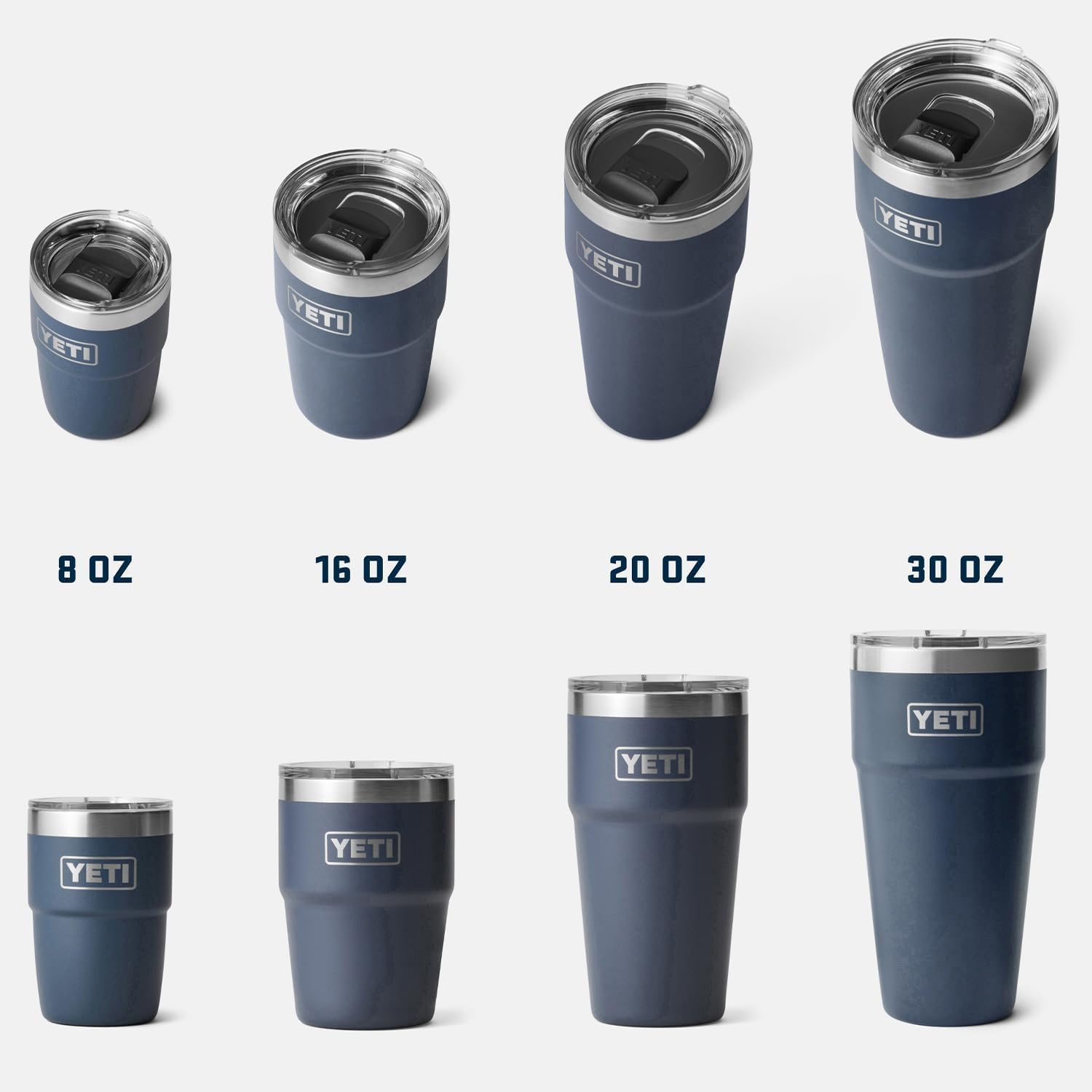 YETI Rambler 20 oz Stackable Tumbler, Stainless Steel, Vacuum Insulated with MagSlider Lid, Moon Dust