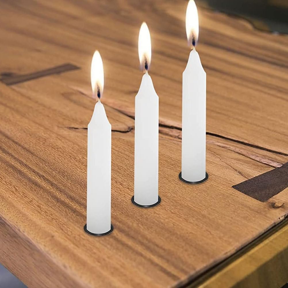 Skiennix 36-Piece Aluminum Candle Cup Set - Mini Taper Candle Holders in Black for Elegant Decor