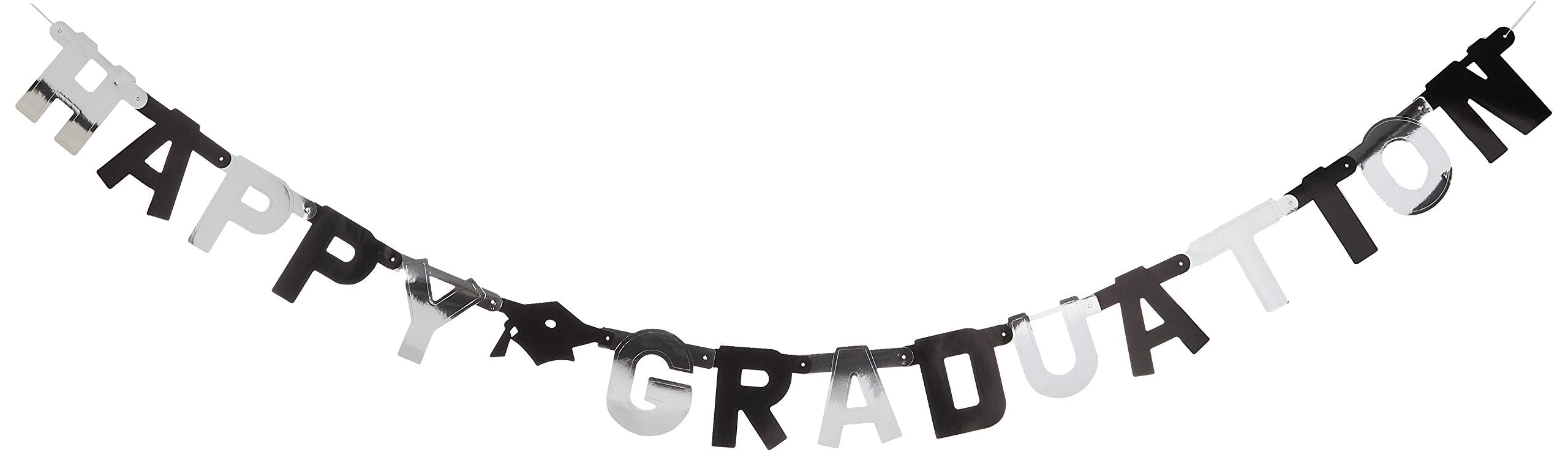 Happy Graduation Large Foil Letter Banner, 8 1/3' x 6 1/2", 1 piece